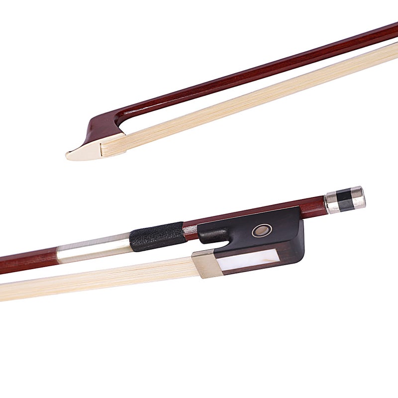 ADM 4/4 Full Size Student Cello Bow, Well Balanced Handmade Brazilwood Classic Cellos Bow Light Weight with Horsehair, Ebony Frog for Beginners - Image 1